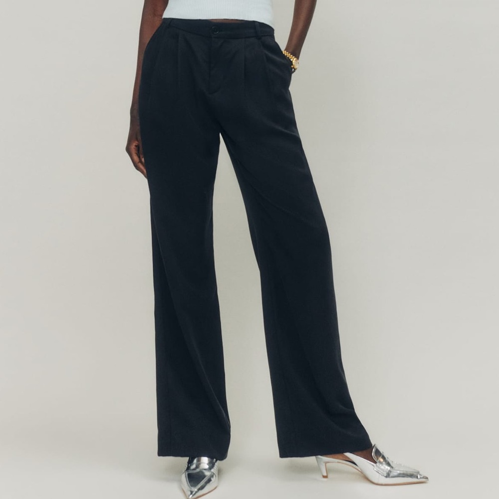 SOLD - NWT REFORMATION mid-rise mason black pant size 4 - Picture 4 of 12